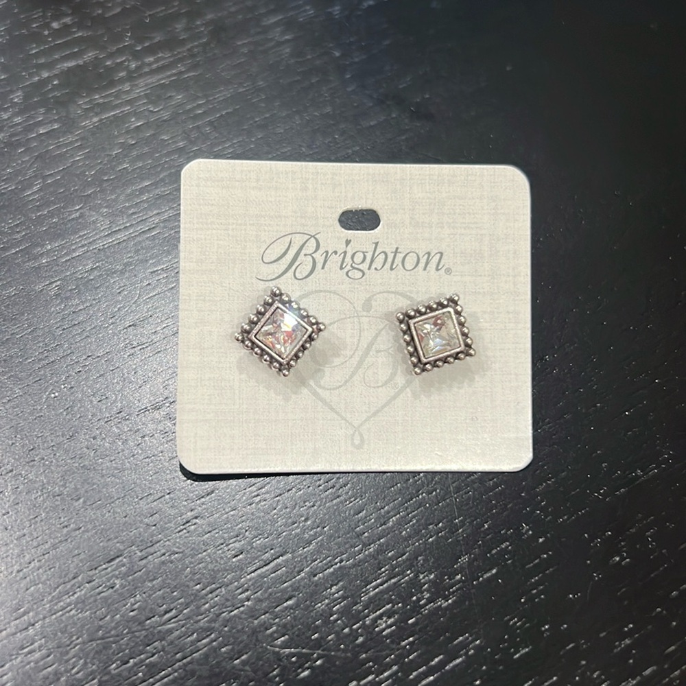 Brighton Sparkle Square stud earrings